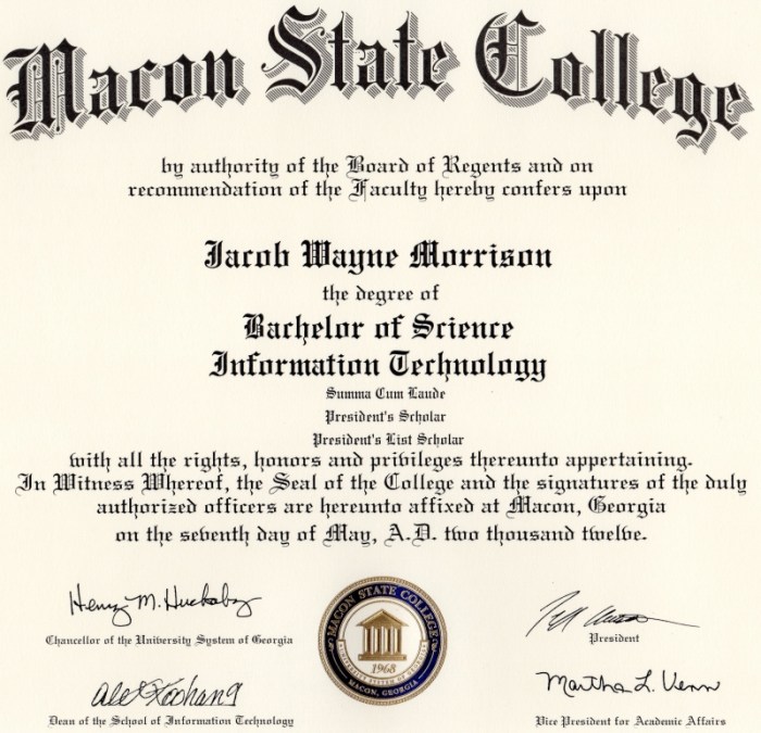 Information technology degree